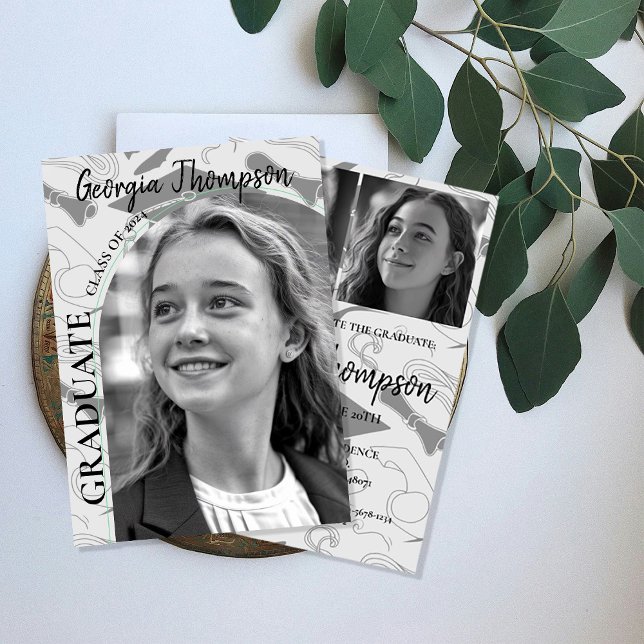 Convites Faculdade de Segundo grau de Graduação de Fotos em (Criador carregado)