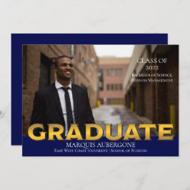 Convites Faculdade Sleek | Formando de Fotografia Univ Azul