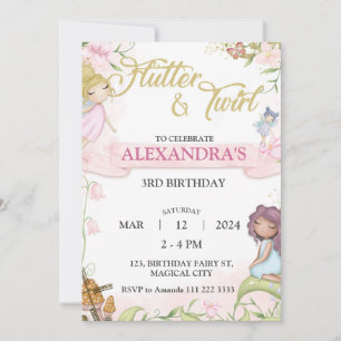 Convites Fada 3º 4º 5 7 8º Aniversário do 6