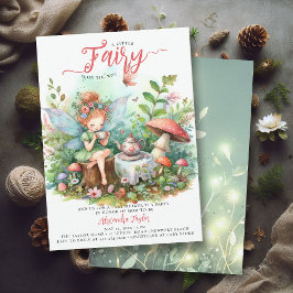 Convites Fada Chá Cogumelos Jardim Selvagem Chá Garden Baby