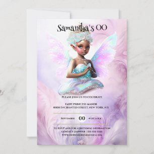 Convites Fada-de-África, princesa-de-fada, aniversário
