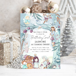 Convites Fada de inverno Fada Fada de Natal Fácil Aniversár
