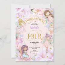 Fada de jardim entonada, convidada de aniversário