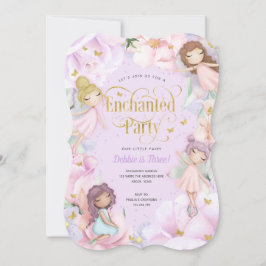 Convites Fada Encantada Fada, Parceira Flor do Jardim