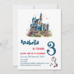 Convites Fada Encantadora Fada Fale do Unicórnio Aniversári