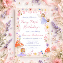 Fada Flor Silvestre Caprichosa Aniversário de 1 An