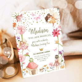 Convites Fada, Garden Girl Primeiro Aniversário