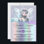 Convites Fada iridescente encantada cintilação Quinceañera<br><div class="desc">Imaginem um reino onde os sonhos se tornam realidade e a magia dança através do ar. Este belo convite de 5 x 7 polegadas é perfeito para uma doce dezesseis, quinceañera, ou qualquer celebração de fada de fantasia. Apresentando uma princesa espantosa de pele justa, enfeitada com uma coroa real de...</div>