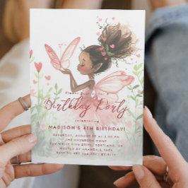 Convites Fada Negra Bailarina Aniversário Festa