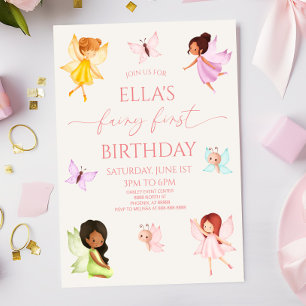 Convites Fada Primeira Fada Encantada Fairies primeiro aniv