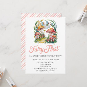 Convites Fada Primeira Festa de aniversário