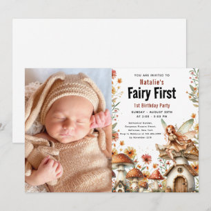 Convites Fada Primeira Festa de primeiro aniversario de Gar