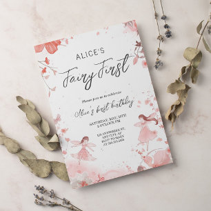 Convites Fada Primeira Festa de primeiro aniversario de Gar