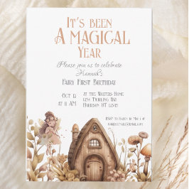 Convites Fada Primeira Magia Boho Birthday