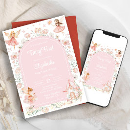 Convites Fada Primeiro Aniversário Caprichoso Floral