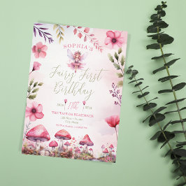 Convites Fada Primeiro Aniversário Cogão Florestal Encantad