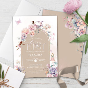 Convites Fada Primeiro Festa de Jardim Encantado de Anivers