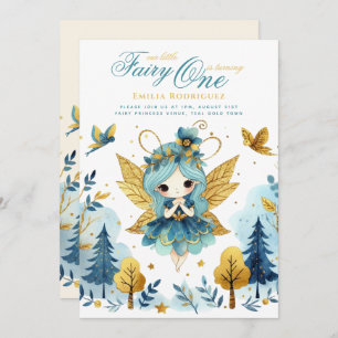 Convites Fada Princesa primeiro aniversario ou EDIT AGE Tea