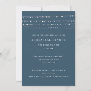 Convites Fada Romântica Luz Azul Janto de Ensaio