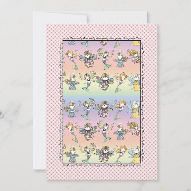 Convites Fada Whimsic, Sereia e Anjo - Convidados (Frente)