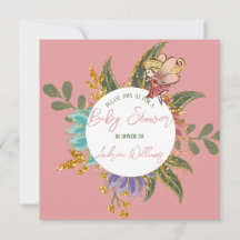 Fada Wonderland Chá de fraldas Mágico de Madeira