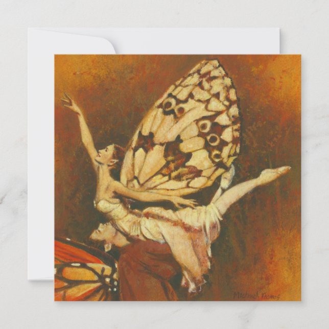 Convites Fadas de Dançar Quadradas Feliz Convidado (Frente)