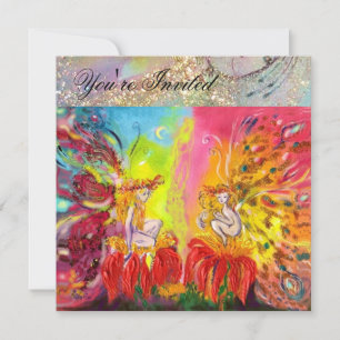 Convites FADAS DO AMANHECER, Faíscas Douradas Mágicas