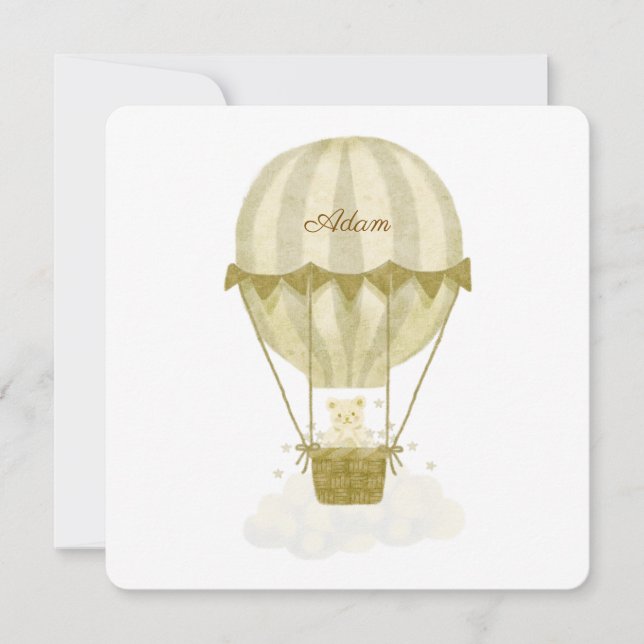 Convites Faire part de naissance Adam (Frente)