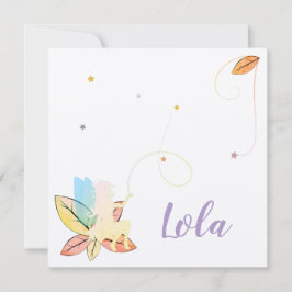 Convites Faire-part de naissance fée de l'automne