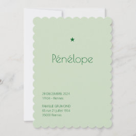 Convites Faire-Part de naissance Poudré - Pénélope