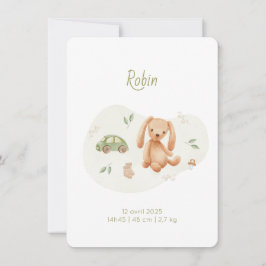 Convites Faire-Part de naissance Robin