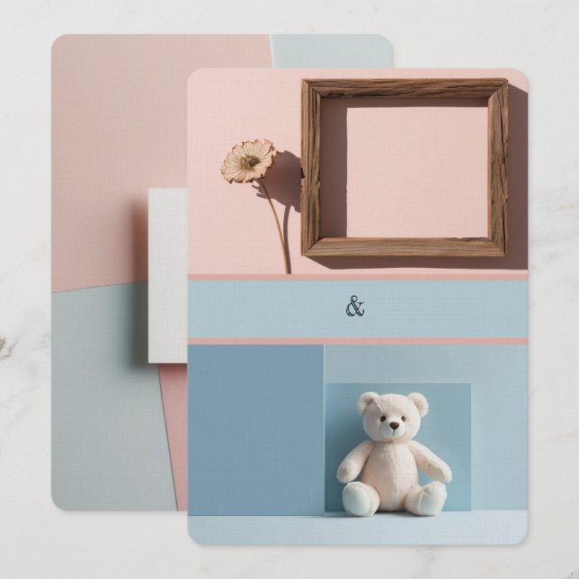 Convites Faire-part faux-jumeaux (Frente/Verso)