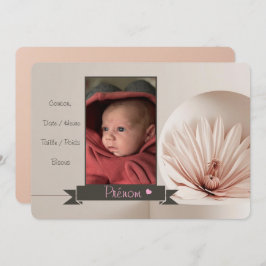 Convites Faire-part Fille