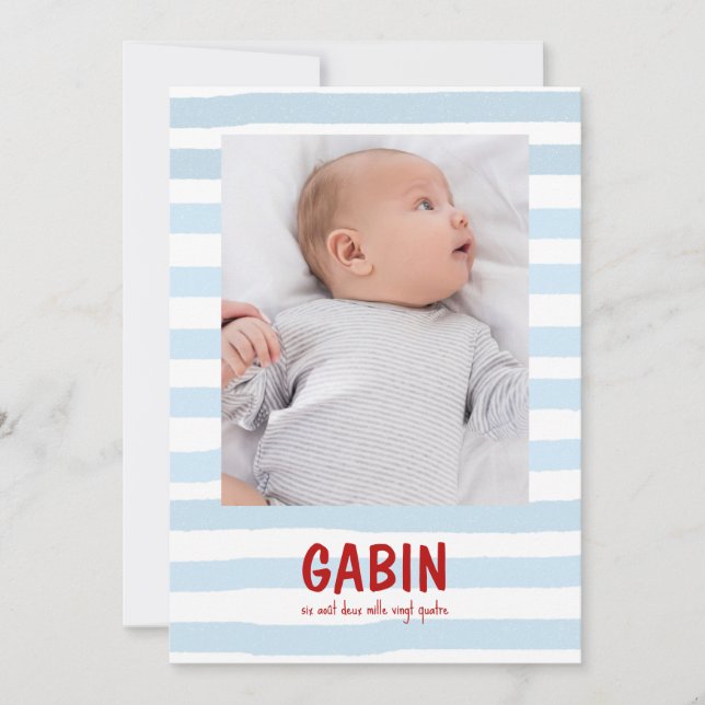 Convites Faire-Part Gabin (Frente)