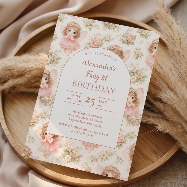 Convites Fairy 1st Birthday Storybook (Criador carregado)