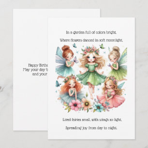 Convites Fairy Birthday Card