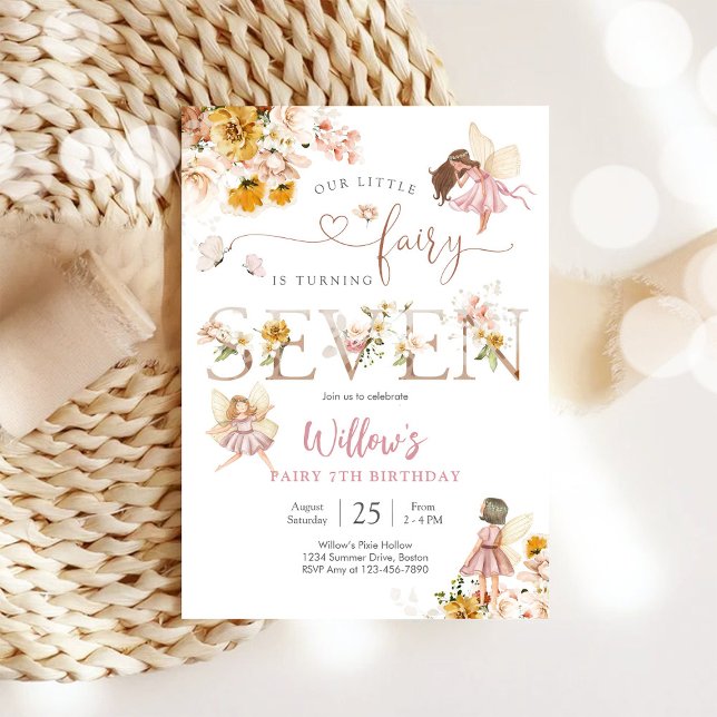 Convites Fairy Birthday Invitation Girl (Criador carregado)