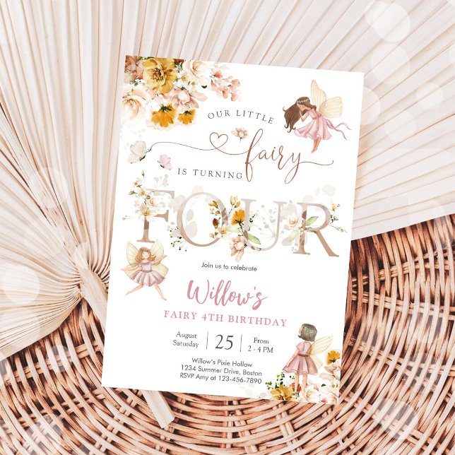 Convites Fairy Birthday Invitation Girl (Criador carregado)