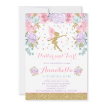 Fairy Birthday Invitation Whimsical Magazine Party