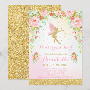 Convites Fairy Birthday Invitation Whimsical Magazine Party