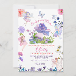 Convites Fairy Birthday Whimsical