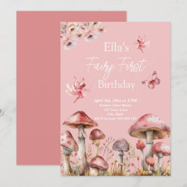 Convites Fairy First Birthday Invance