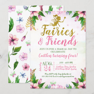 Convites Fairy Garden Maggie Floral Encantada