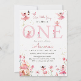 Convites Fairy One Invitation for Birthday Magical Party 