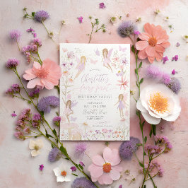 Convites Fairy primeiro aniversario Invite Fairy First Part