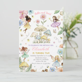 Convites Fairy Princess Flower Garden Girls Birthday