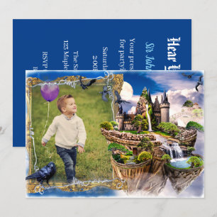 Convites Fairy Tale Knights Castle Photo Birthday