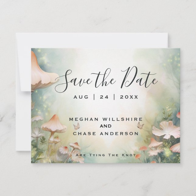 Convites Fairy Tale Woodland Fairycore Romance (Frente)