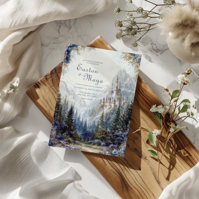 Convites Fairytale Castle Misty Mountain Wedding (Criador carregado)