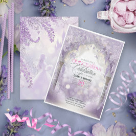Convites Fairytale Garden Quinceanera Lavanda/Lilac ID1030